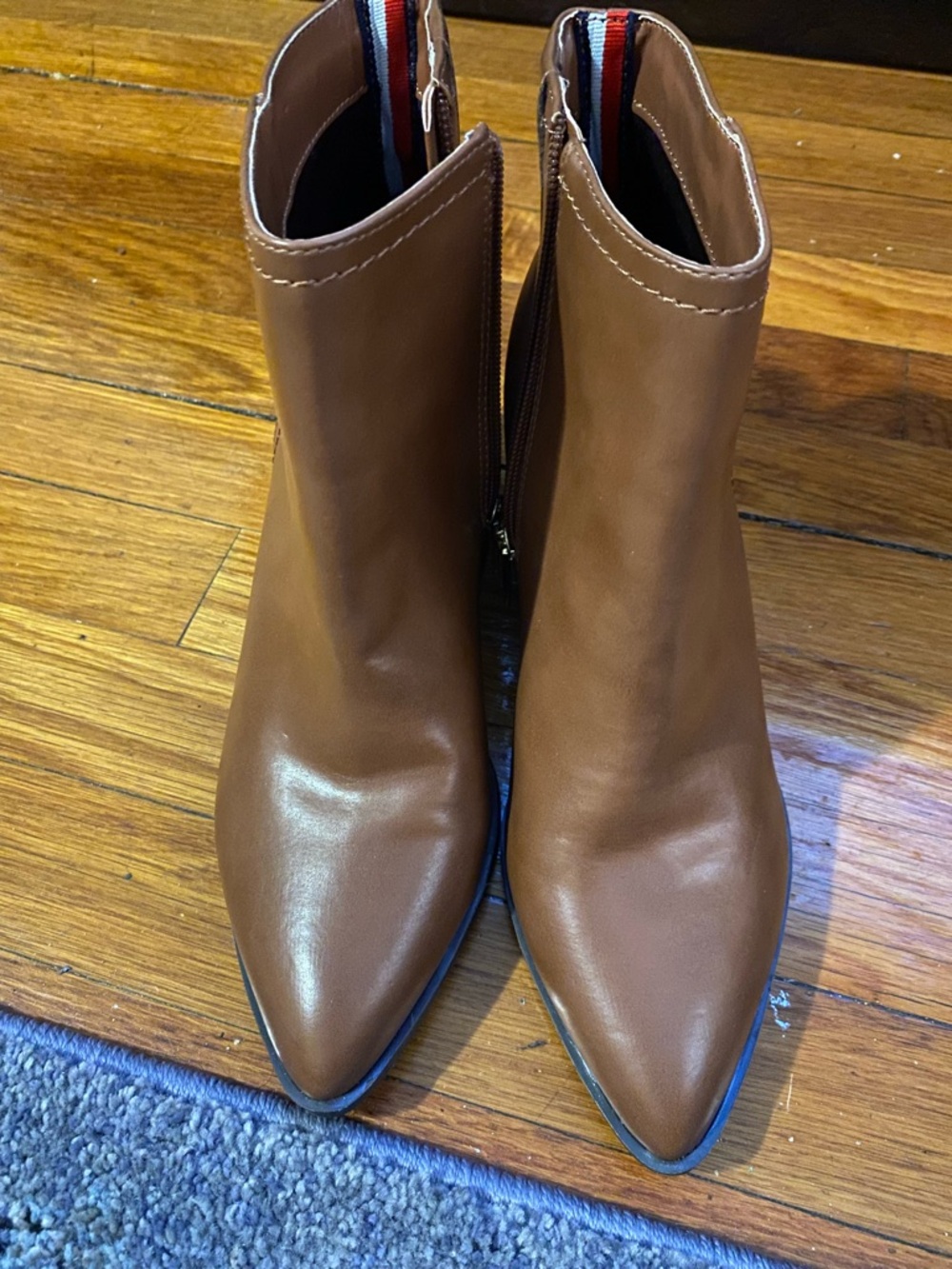 Tommy Hilfiger Brown Pointed Toe Ankle Boots